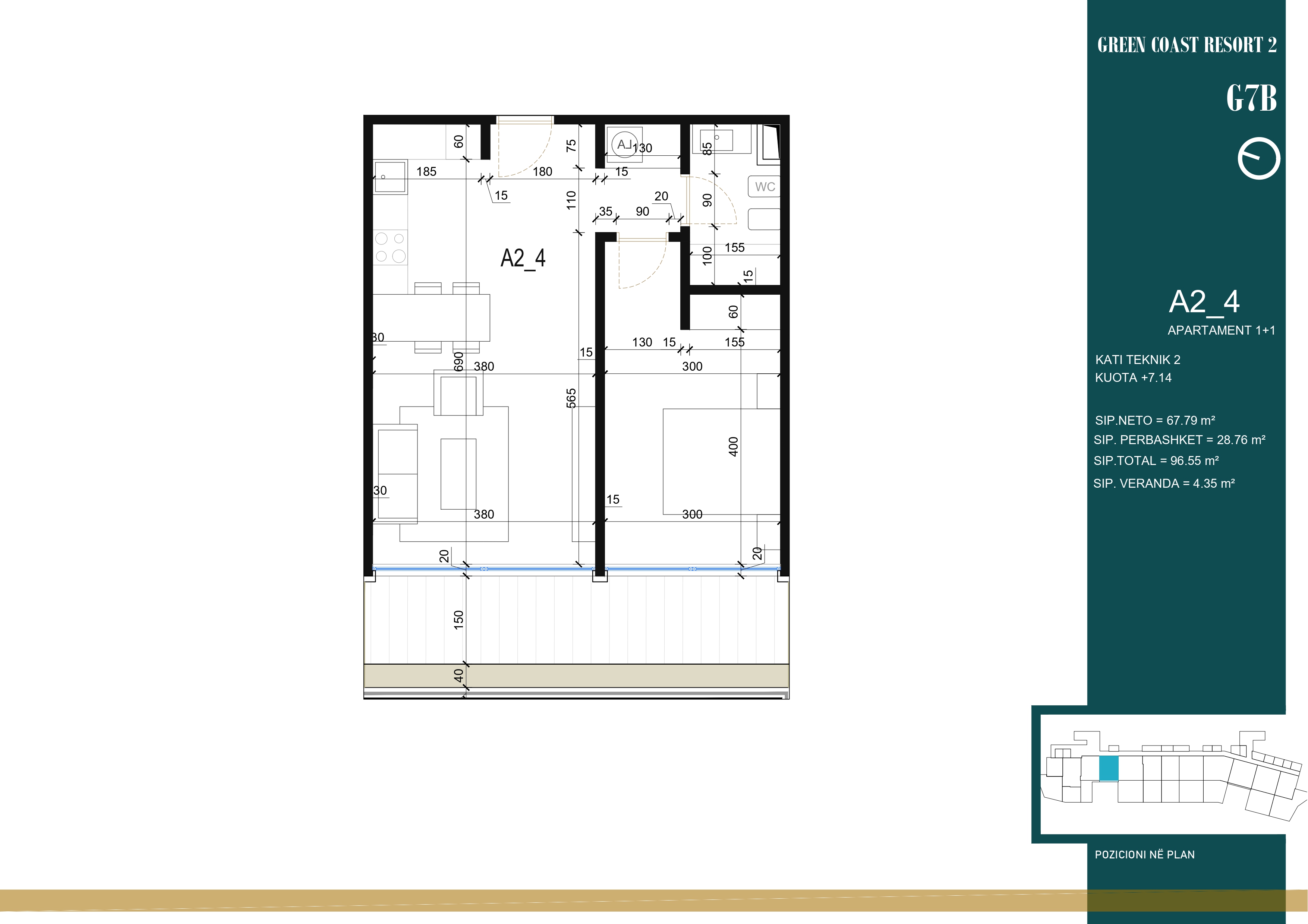 Apartament 1 + 1  ne Green Coast Resort 2 A2_4
