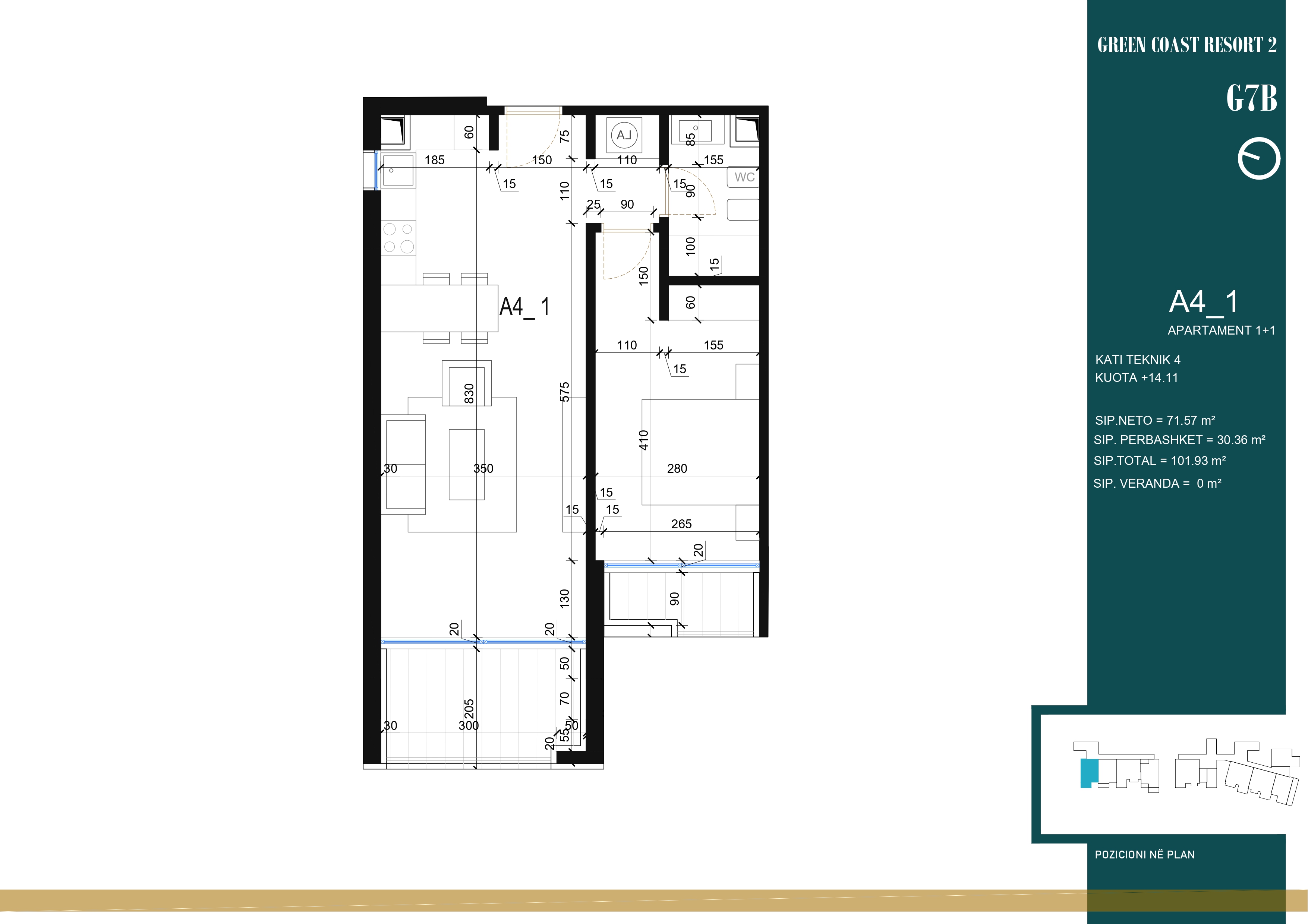 Apartament 1 + 1  ne Green Coast Resort 2 A4_1