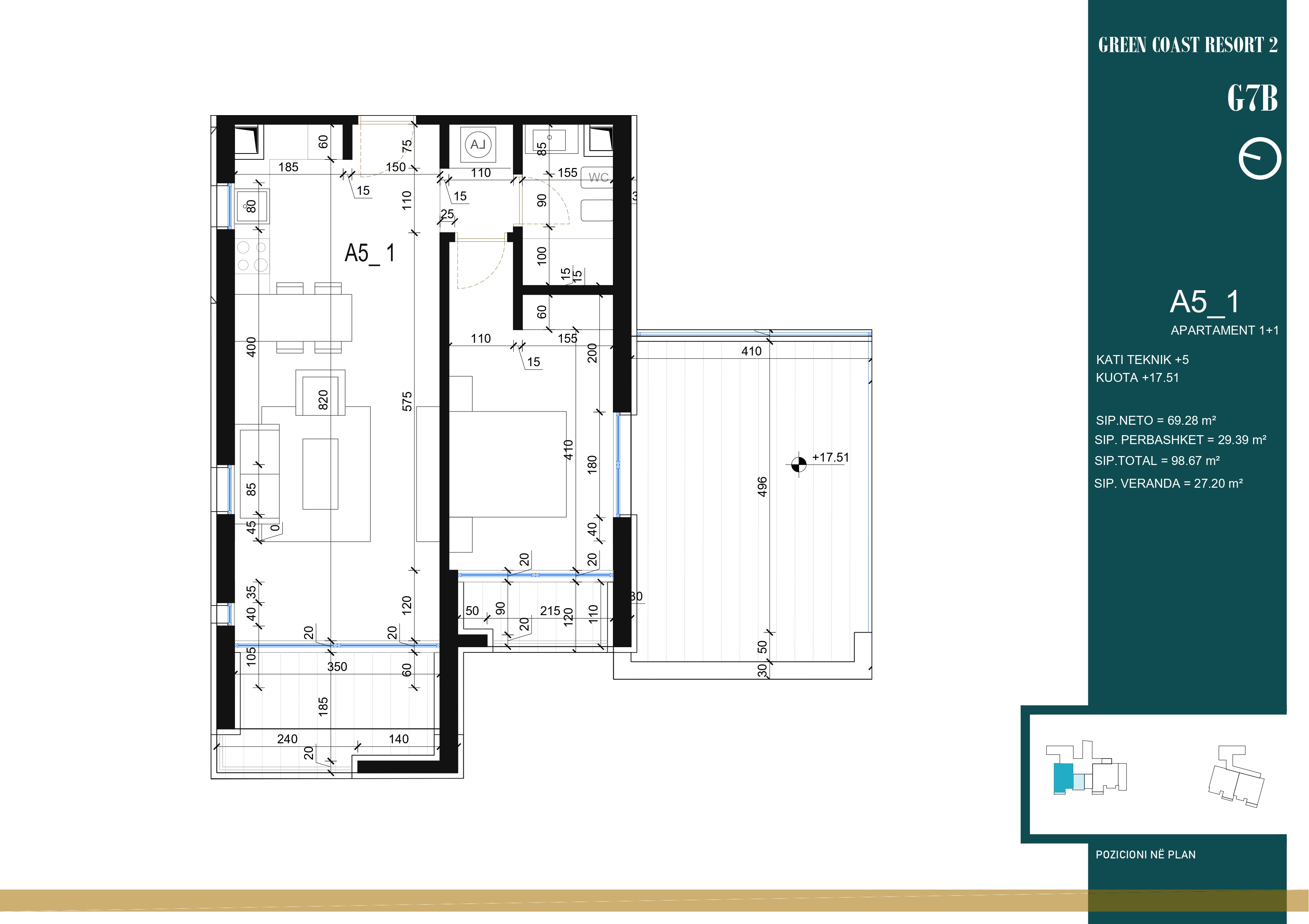 Apartament 1 + 1  ne Green Coast Resort 2 A5_1
