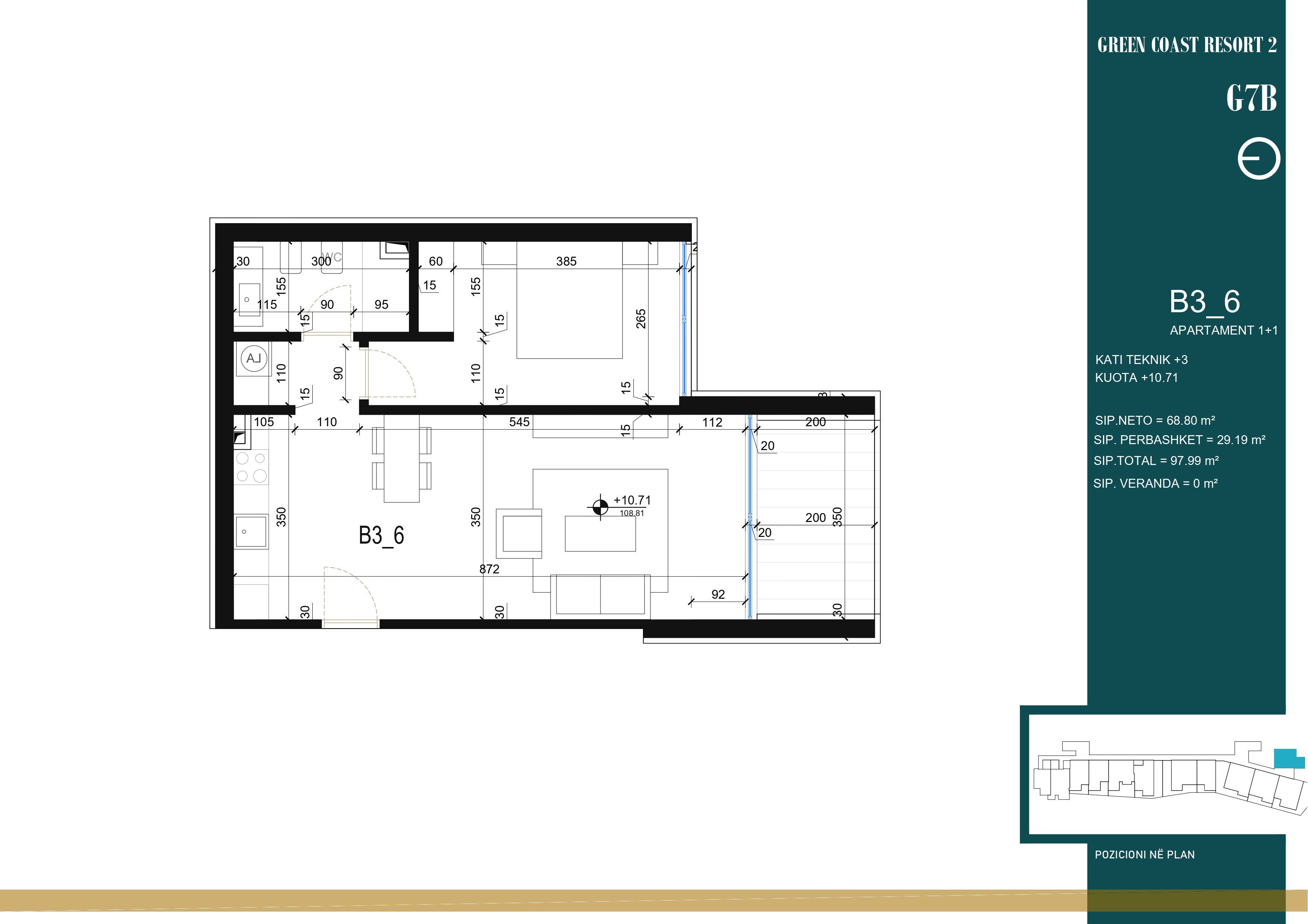 Apartament 1 + 1  ne Green Coast Resort 2 B3_6
